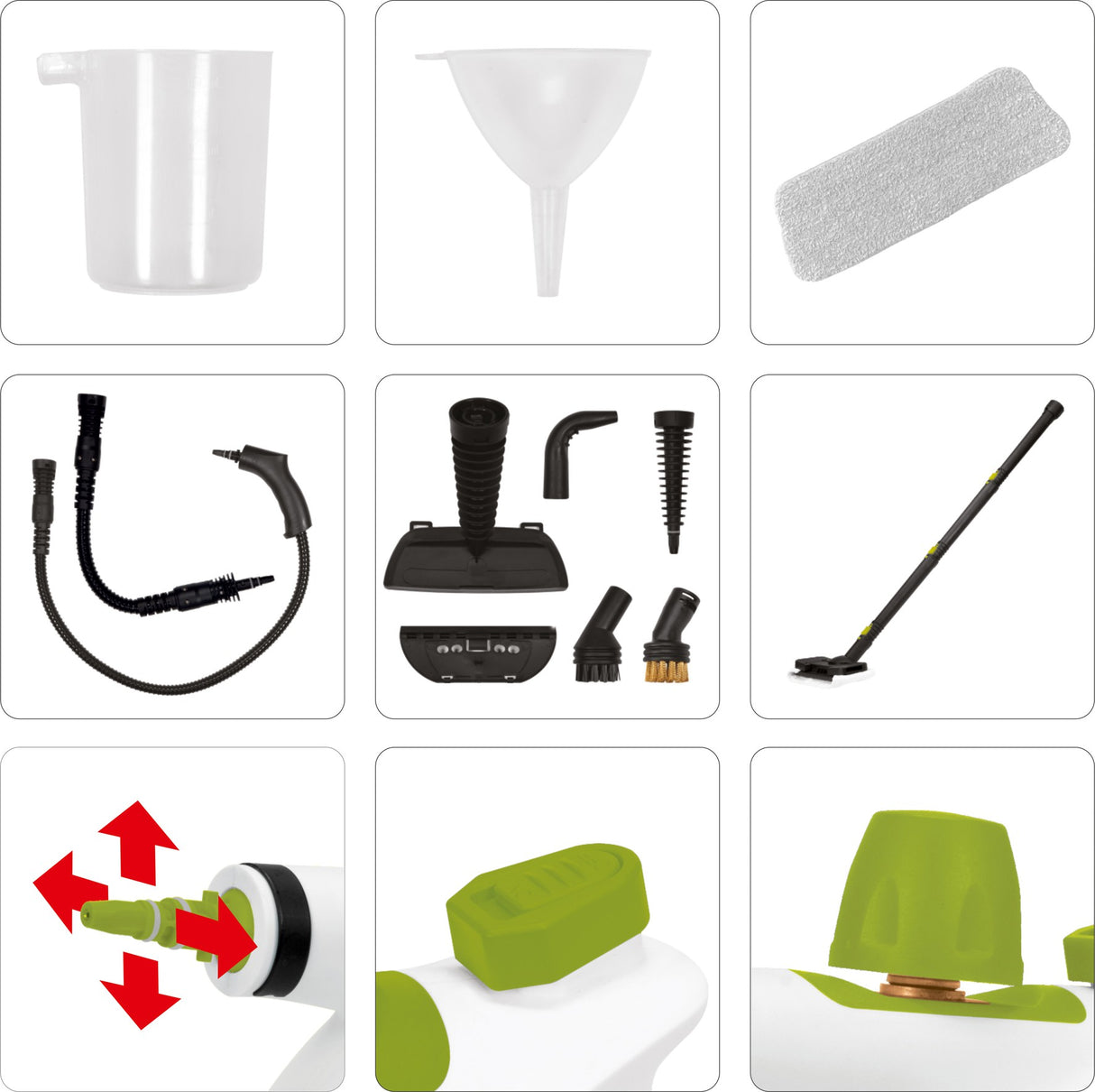 STEAM CLEANER 900-1050W, 17 ACCESSORIES (67201V)