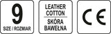 LEATHER ASSEMBLY GLOVES SIZE 9 BLACK (YT-746391)