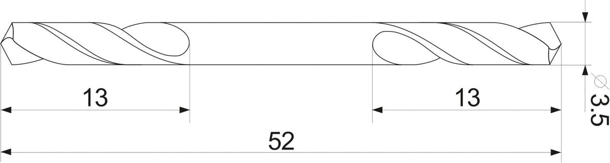 DOUBLE END METAL TWIST DRILL 3,5MM (YT-40012)