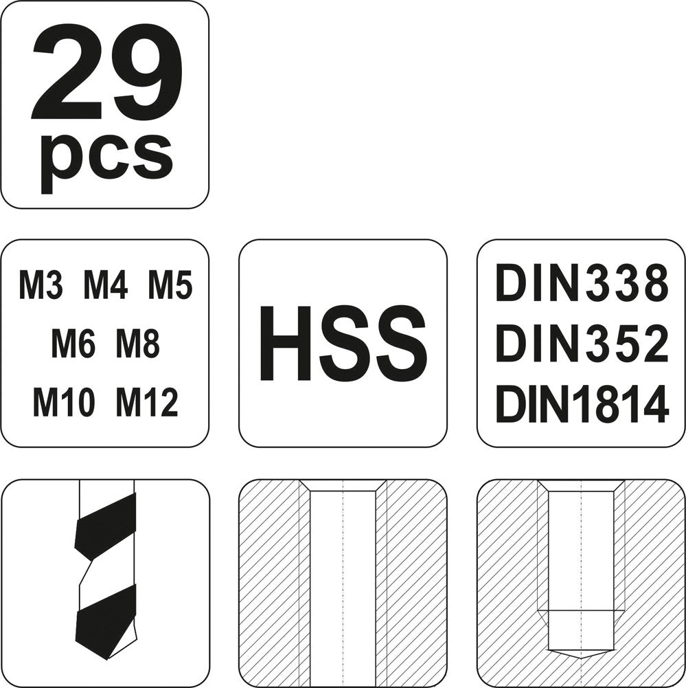 TAPS SET 29PCS (YT-2977)
