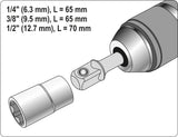 3PCS SOCKET ADAPTER HEX 1/4, 3/8, 1/2 (YT-04685)