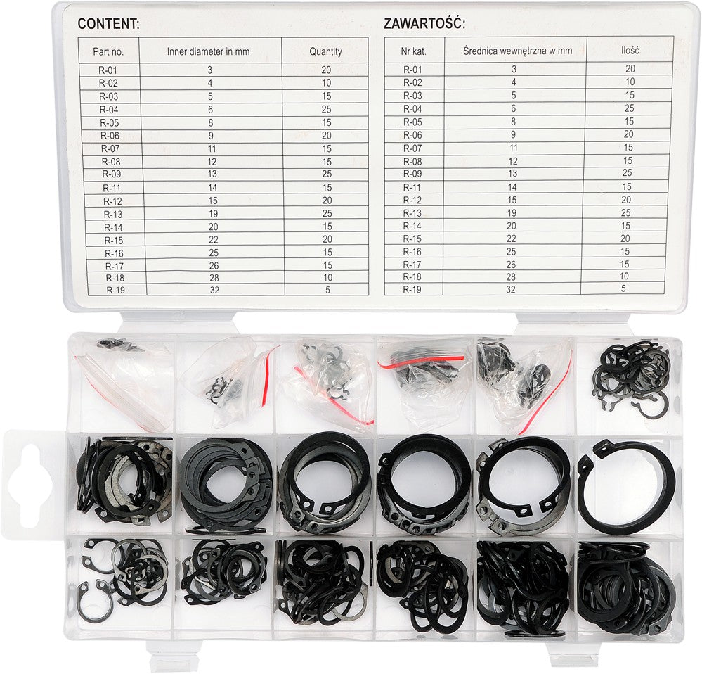 EXTERNAL CIRCLIP ASSORTMENT 300PCS (YT-06880)