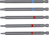 BIT-SET | 6.3 MM (1/4") DRIVE | INTERNAL HEXAGON, T-STAR (FOR TORX) | LENGTH 110 MM | 5 PCS. (4836)