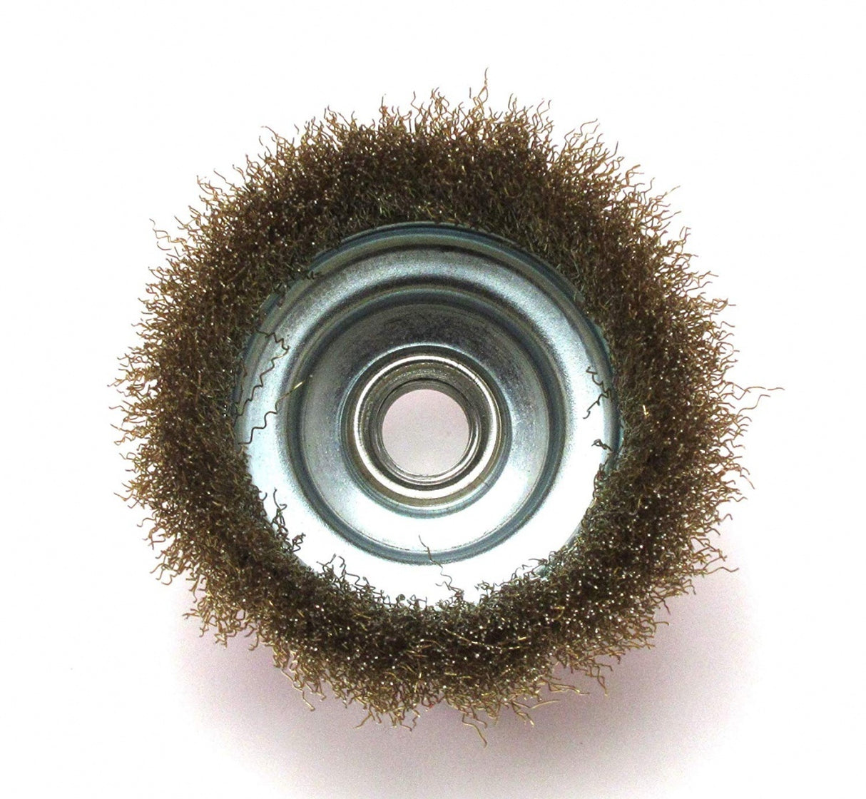 WIRE BRUSH POT TYPE | BRASS-PLATED | 125 MM | M14 (ES730125)