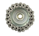 WIRE BRUSH POT TYPE | TWISTED / WITH RING | M14 | Ø 100 MM (ES740100R)