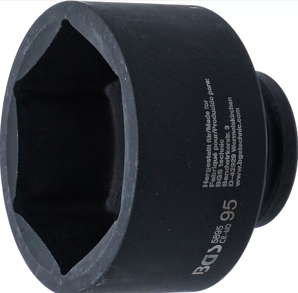 IMPACT SOCKET, HEXAGON | 25 MM (1") DRIVE | 95 MM (5895)