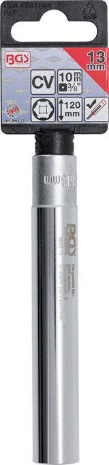 SOCKET, HEXAGON, EXTRA DEEP | 10 MM (3/8 ") DRIVE | 13 MM (9863-13)