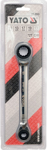 DOUBLE RATCHET WRENCH 10X13X17X19MM (YT-4945)