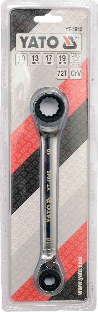 DOUBLE RATCHET WRENCH 10X13X17X19MM (YT-4945)