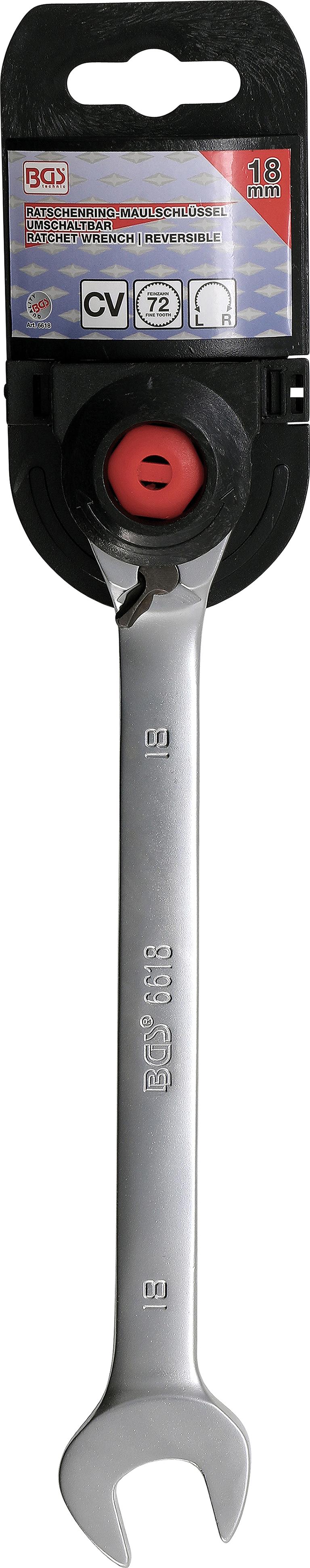 RATCHET COMBINATION WRENCH | REVERSIBLE | 18 MM (6618)