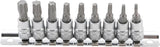 BIT SOCKET SET | 6.3 MM (1/4") DRIVE | T-STAR (FOR TORX) T10 - T50 | 9 PCS. (2164)
