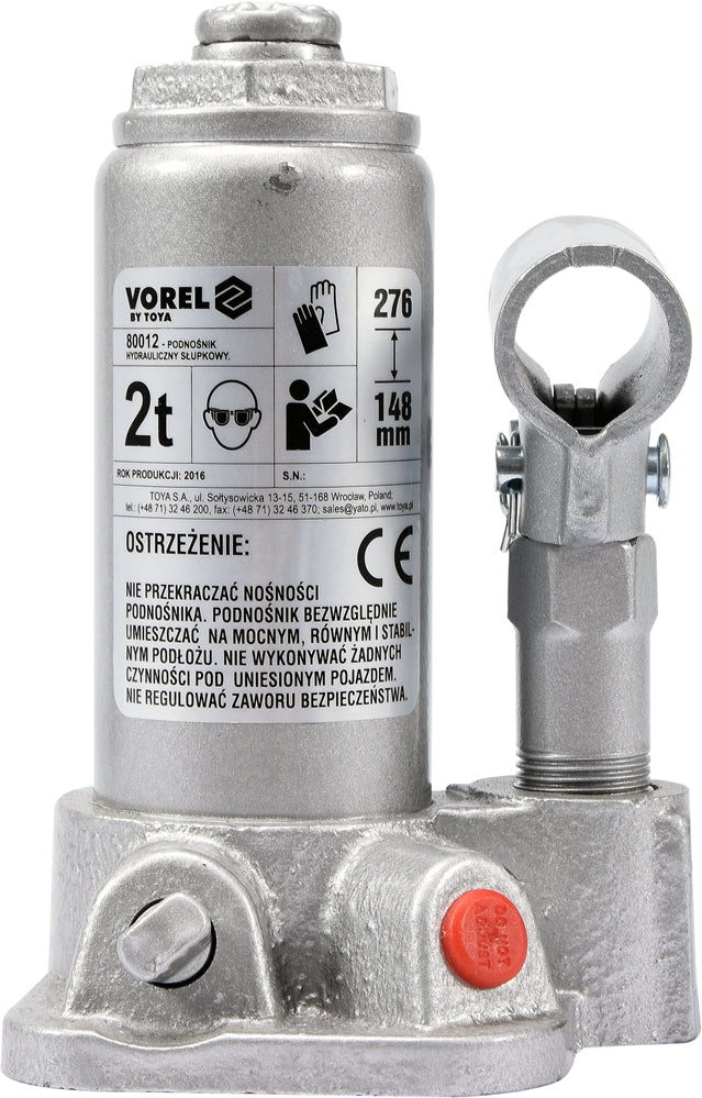 HYDRAULIC BOTTLE JACK 2T (80012)