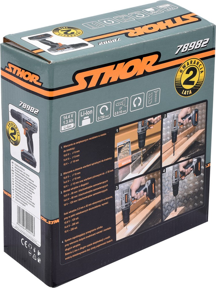 CORDLESS DRILL DRIVER 14.4V - 1.3AH (78982)