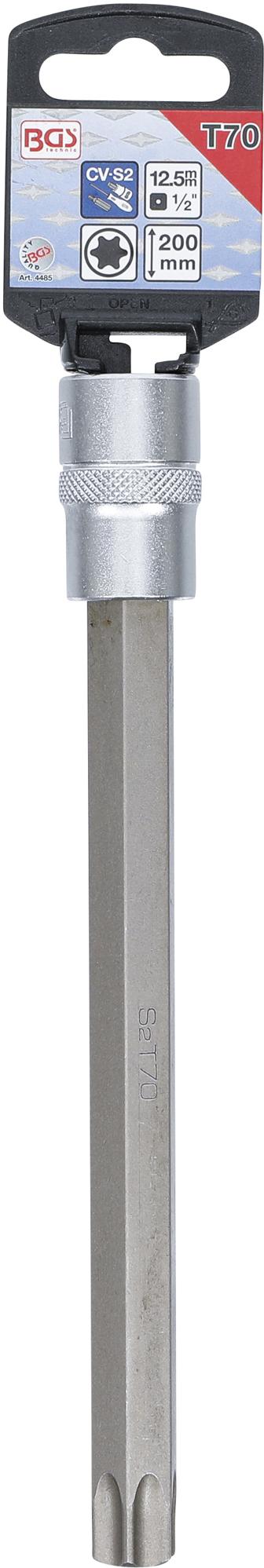 BIT SOCKET | LENGTH 200 MM | 12.5 MM (1/2") DRIVE | T-STAR (FOR TORX) T70 (4485)