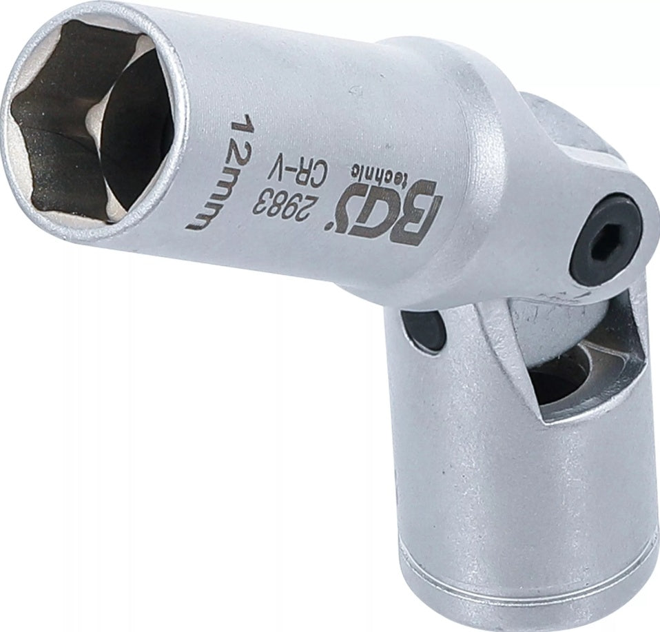GLOW PLUG JOINT SOCKET, HEXAGON | 10 MM (3/8") DRIVE | 12 MM (2983)