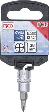 BIT SOCKET | 6.3 MM (1/4") DRIVE | CROSS SLOT PH0 (2504)