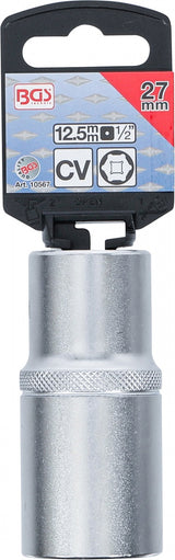 SOCKET, HEXAGON, DEEP | 12.5 MM (1/2") DRIVE | 27 MM (10567)