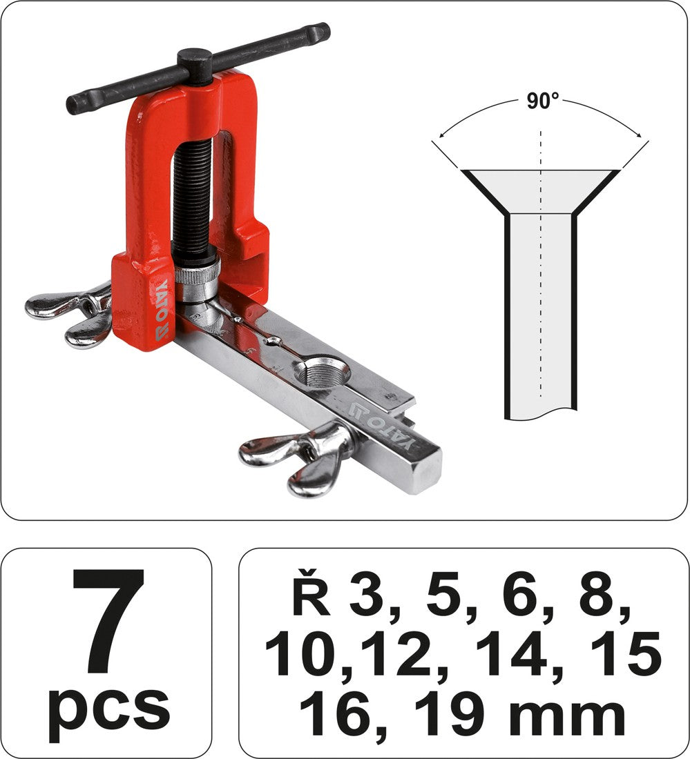 HAND FLARING TOOLS SET 3-19MM (YT-2180)