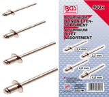 BLIND RIVETS ASSORTMENT | ALUMINIUM | Ø 2.4 - 4.8 MM | 400 PCS. (8058)