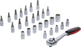 SOCKET SET | 6.3 MM (1/4") DRIVE | 4-13 MM | 27 PCS. (15105)