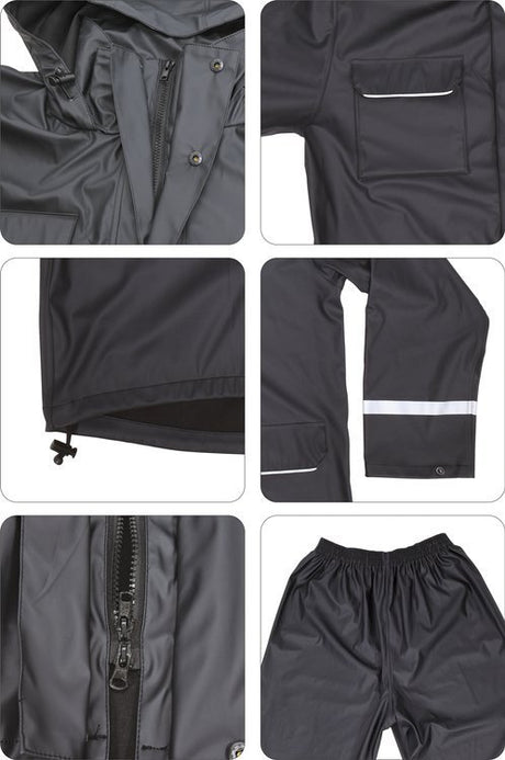 HEAVY DUTY RAINSUIT NAVY STRETCH S. XL (YT-79713)
