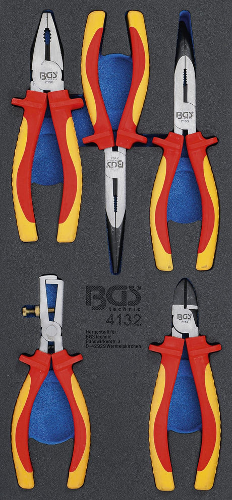 TOOL TRAY 1/3: VDE PLIERS SET | 5 PCS. (4132)