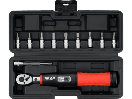 TORQUE WRENCH | 6.3 MM (1/4") | 5 - 25 NM | WITH BITS | 11 PCS (YT-07840)