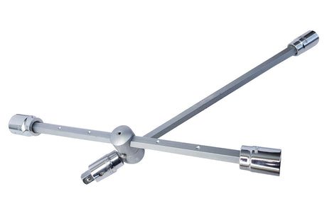 CROSS WRENCH | FOLDING/SLIDING | 17/19/21/24 MM + 1/2" ADAPTER (SK2017083)