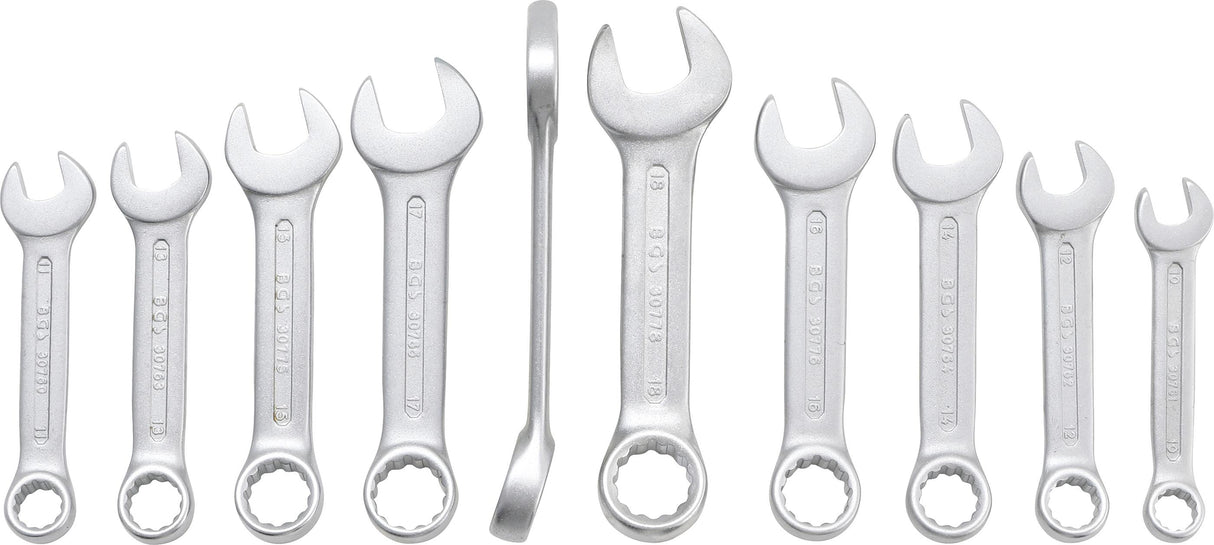 COMBINATION SPANNER SET | EXTRA SHORT | 10 - 19 MM | 10 PCS. (1188)