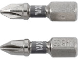 SCREWDRIVER BITS 1/4 25MM PH1 2 PCS NI (YT-78000)