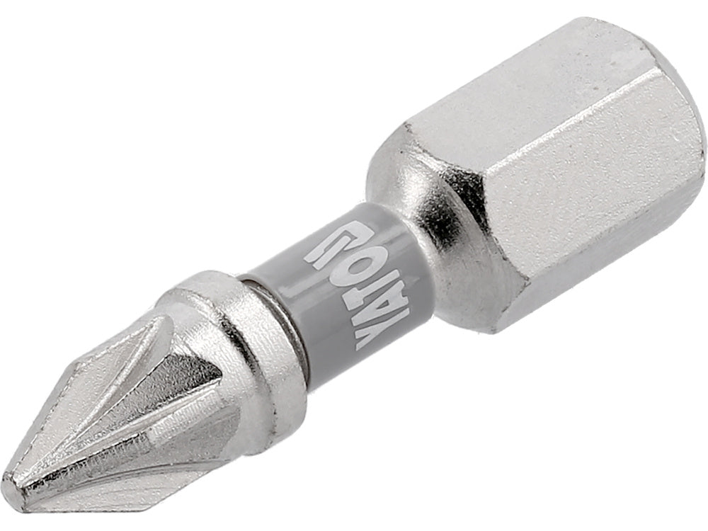 SCREWDRIVER BITS 1/4 25MM PZ1 2 PCS NI (YT-78003)