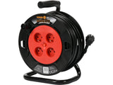 CABLE REEL 25M 4-SOCKETS 230V, 3X1,0MM2 (82682)