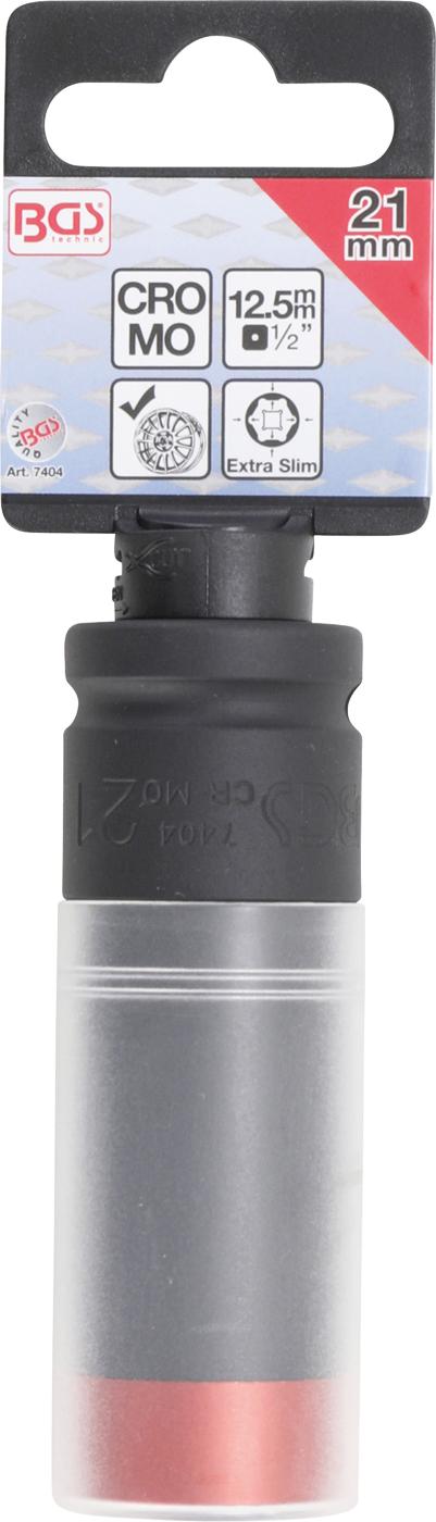 IMPACT SOCKET WITH PROTECTION | ULTRA THIN | 12.5 MM (1/2") | 21 MM (7404)
