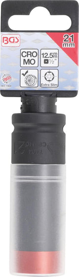 IMPACT SOCKET WITH PROTECTION | ULTRA THIN | 12.5 MM (1/2") | 21 MM (7404)