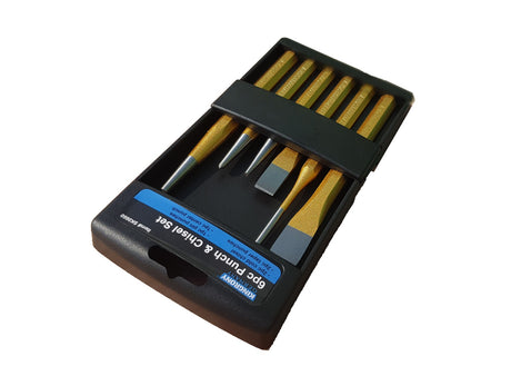 CHISEL / PUNCH SET INCLUDING CENTER PUNCH | CR-V | 6 PCS. (SK0660)