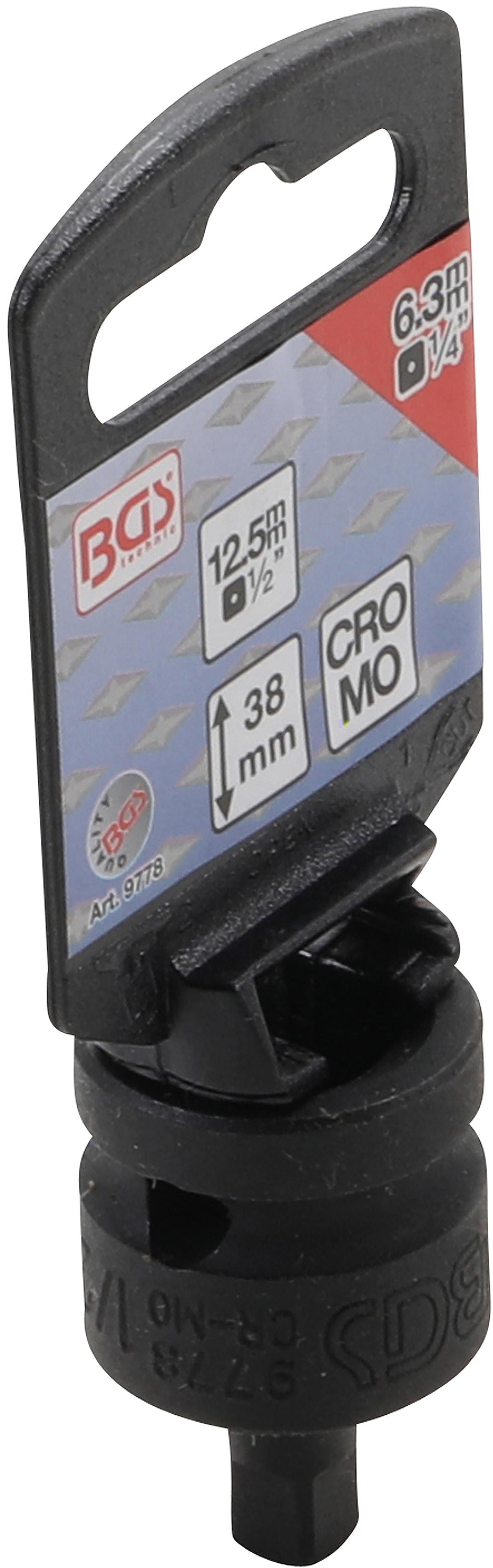 IMPACT SOCKET ADAPTOR | 12.5 MM (1/2") INTERNAL SQUARE - 6.3 MM (1/4") EXTERNAL SQUARE (9778)