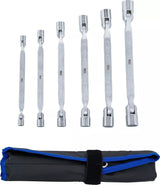 DOUBLE RING SPANNER SET WITH FLEXIBLE HEADS | 6 PCS. (1201)