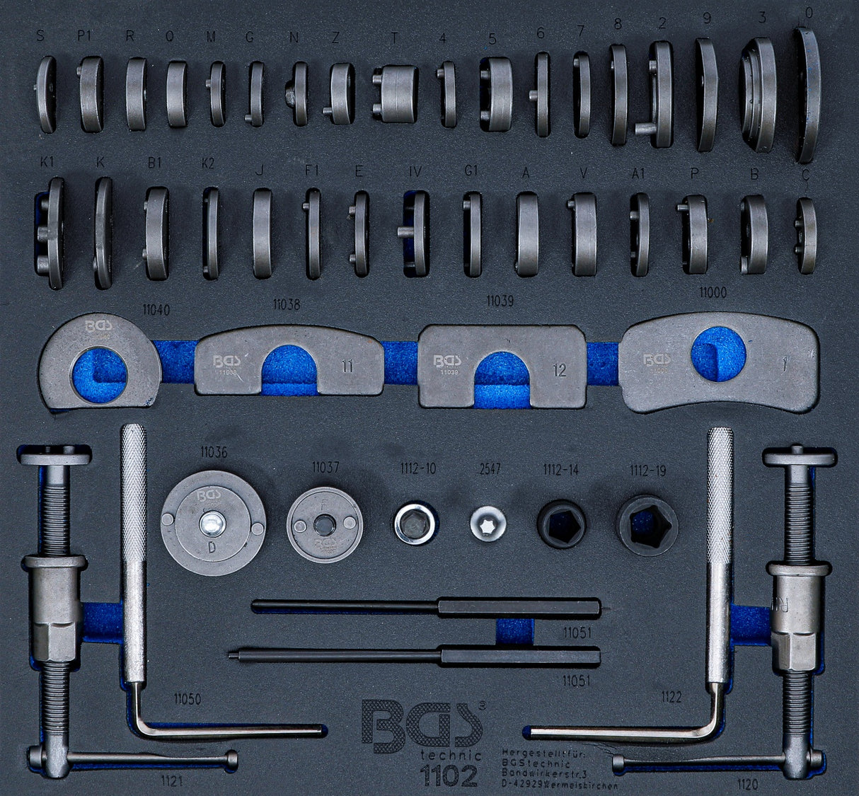 TOOL TRAY 2/3: BRAKE PISTON WIND BACK SET | 50 PCS. (1102)
