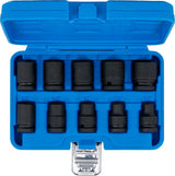 IMPACT SOCKET SET, HEXAGON | 12.5 MM (1/2") DRIVE | 3/8 - 15/16" | INCH SIZES | 10 PCS. (74296)