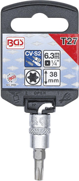 BIT SOCKET | 6.3 MM (1/4") DRIVE | T-STAR (FOR TORX) T27 (2594)