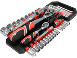 51 PCS DRIVE SOCKET SET 1/4" 1/2" (YT-38680)