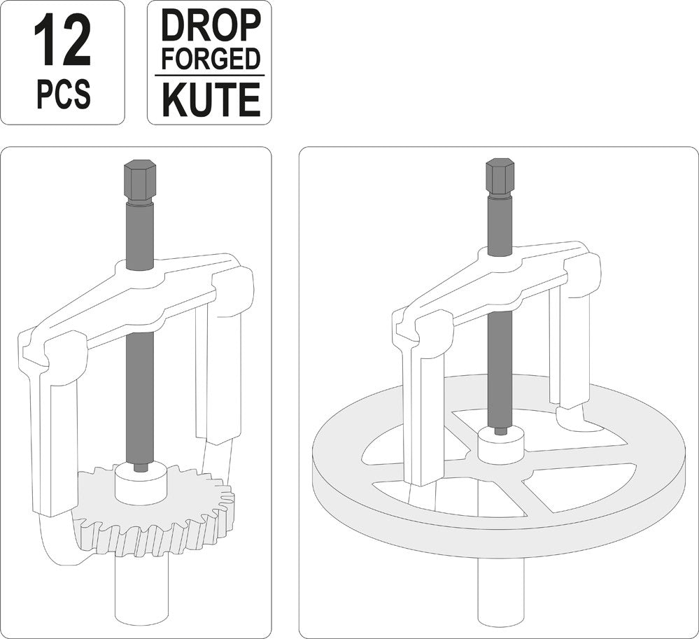 UNIVERSAL PULLER SET 12PCS (YT-25105)