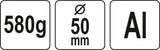 ALUMINIUM HAMMER 580 G (YT-45282)