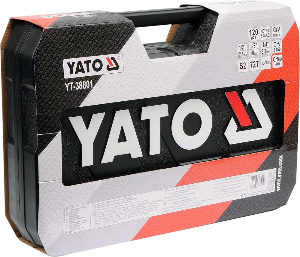 SOCKET SET 1/4", 3/8" & 1/2" 120PCS (YT-38801)