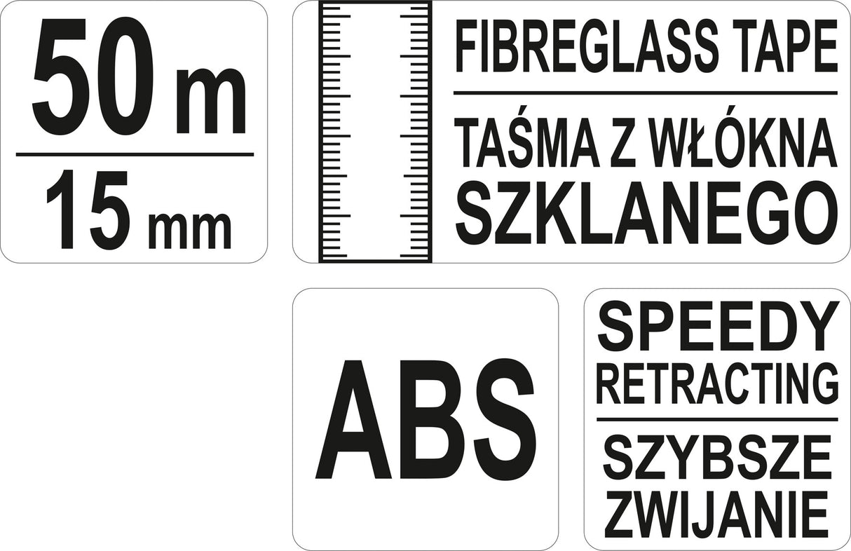 FIBREGLASS SURVEY TAPE 50 M X 15 MM (YT-71541)