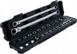 DOUBLE RING AND SWIVEL HEAD RATCHET WRENCH SET | EXTRA LONG | 27 PCS. (74274)
