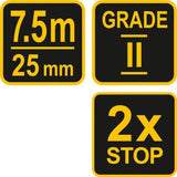 MEASURING TAPE 7,5M X 25 MM (10064)