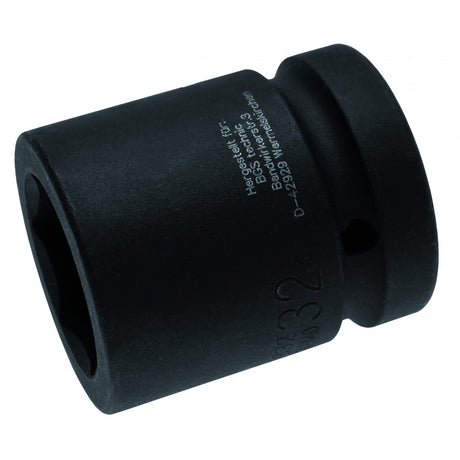 IMPACT SOCKET, HEXAGON | 25 MM (1") DRIVE | 32 MM (5832)