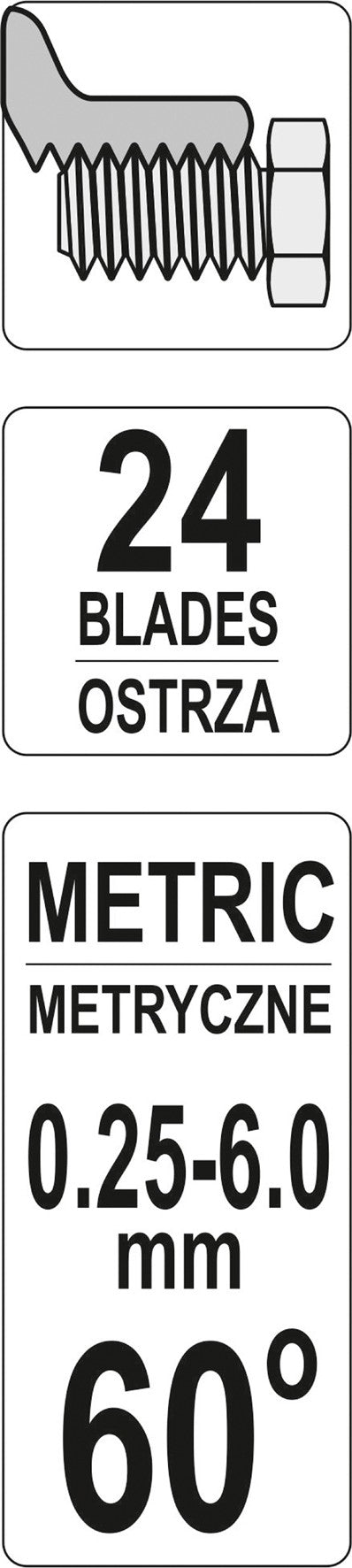 SCREW PITCH GAUGES METRIC (YT-29980)