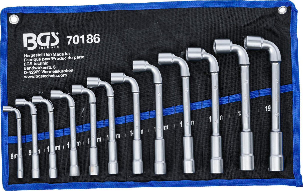 DEEP HOLE PIPE SPANNER SET | 8 - 19 MM | 12 PCS. (70186)